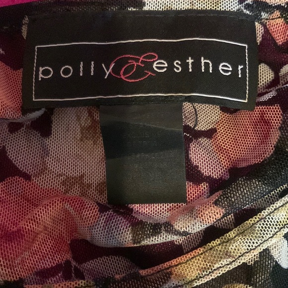 Size medium sheer floral bodysuit like new condition by Polly & Ester - Picture 2 of 4